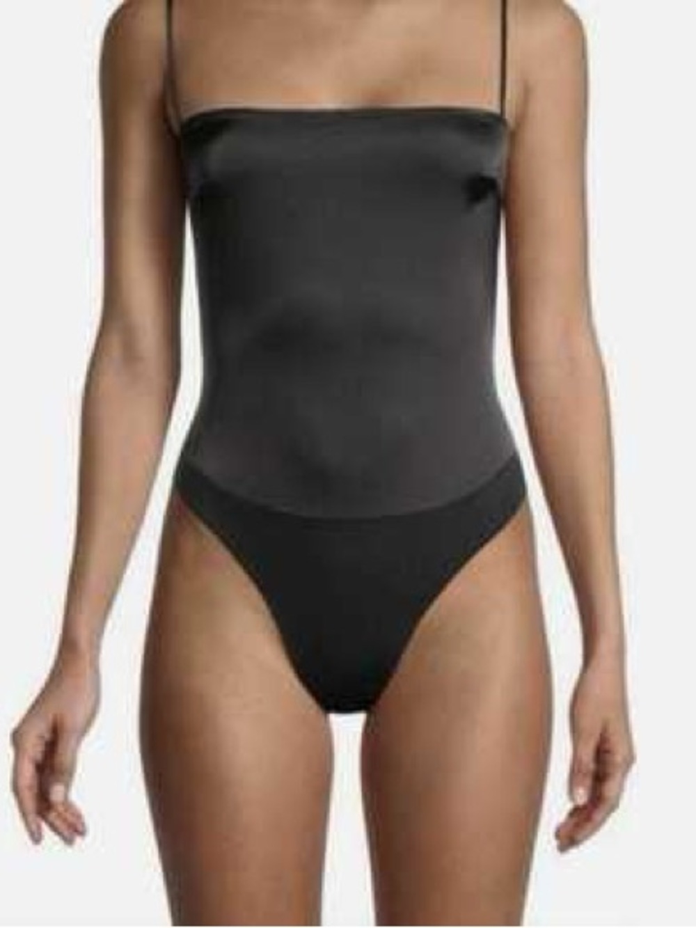WEWOREWHAT SATIN CHIFFON BODYSUIT